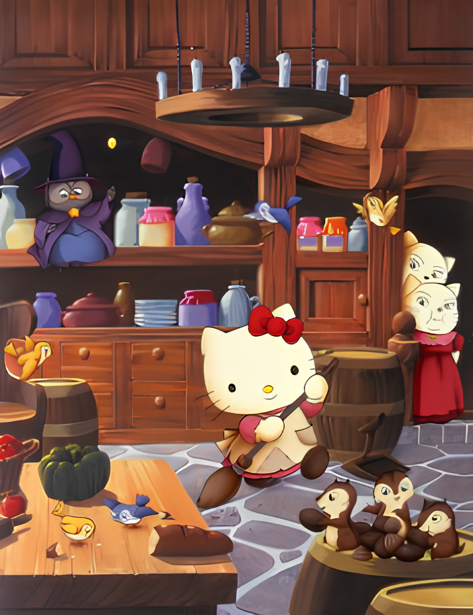 Hello Kitty in Cinderella